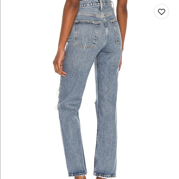Agolde 90s Pinch Waist High Rise Straight Jean in Backdrop - Picture 4 of 6
